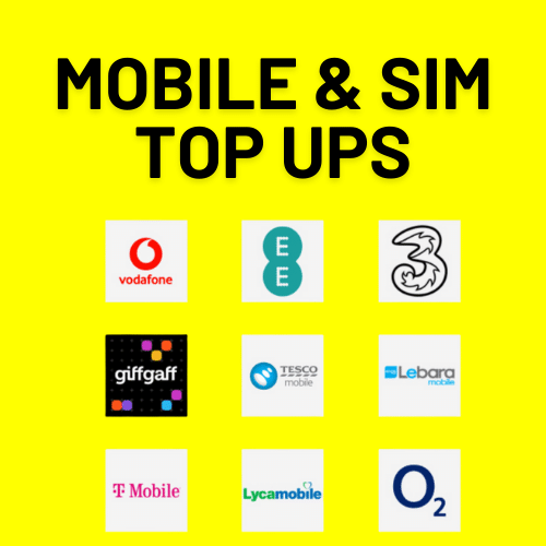 Mobile & Sim Top ups